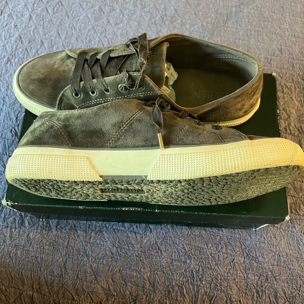 Lauren Grey Velvet Sneakers